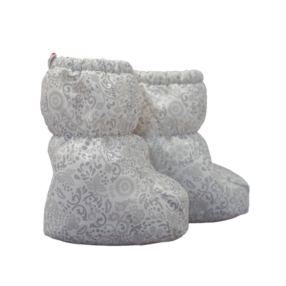 Lodger Socker winter slofjes baby snowboots wit grijs